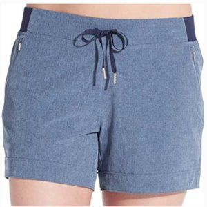 Calia Cuffed Drawstring Shorts w/Pockets Blue L